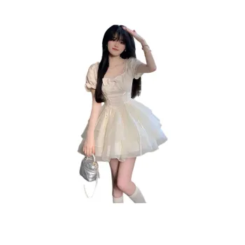 COSYISM Short Sleeved Dresses Women's White