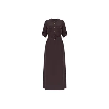 TOM FORD Striped Whitney Fluid Long Shirt Dress