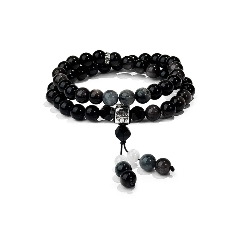 PUTUOSHANWENCHUANG Obsidian Jade Bracelets Unisex-0
