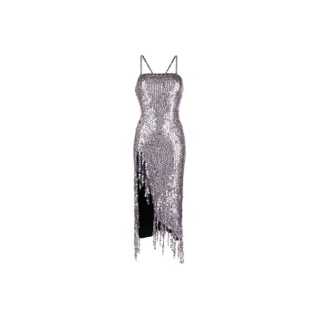 The Attico Avery Embellished Sleeveless Midi Dress