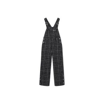 EPTISON WOMAN Overalls Women's Black White Plaid