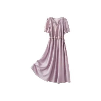 IHIMI Short Sleeved Dresses Women's Hyacinth Purple