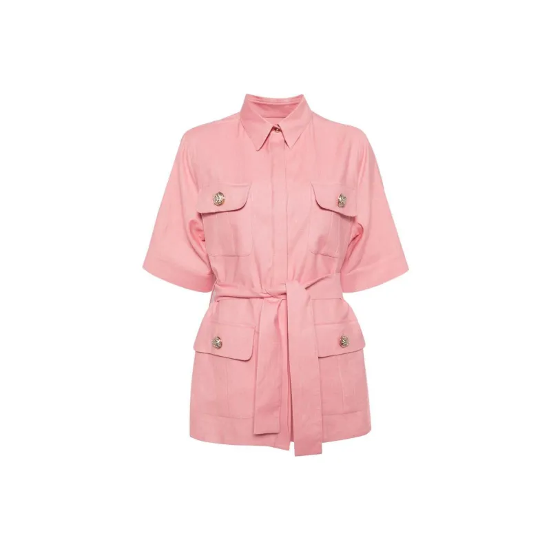 ELIE SAAB Gabardine Shirt Dress-0