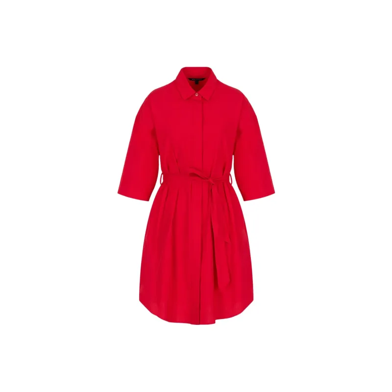 ARMANI EXCHANGEAE Short Sleeved Dress Women's Red-0