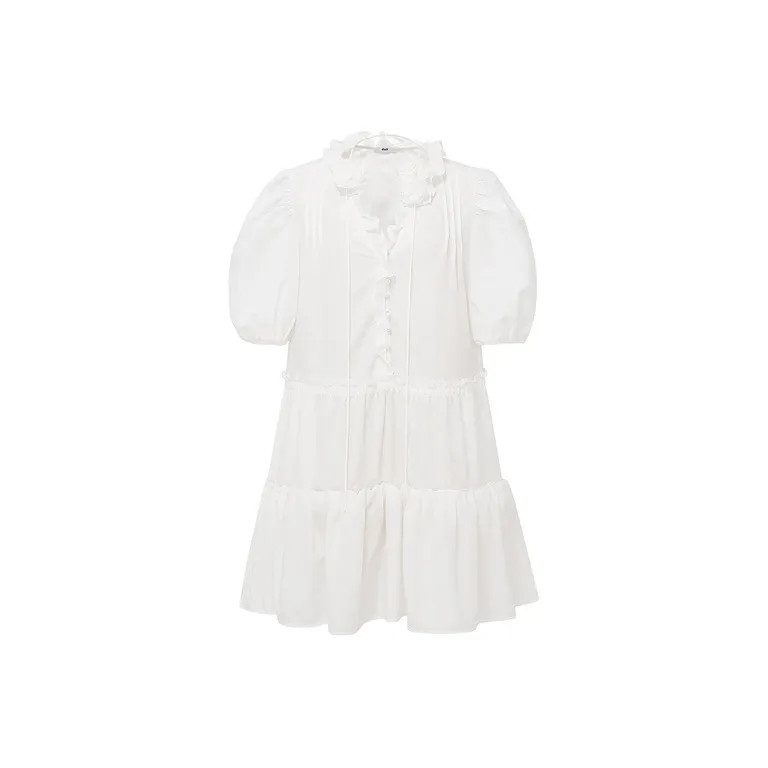 D'zzit Long Sleeved Dresses Women's White-0