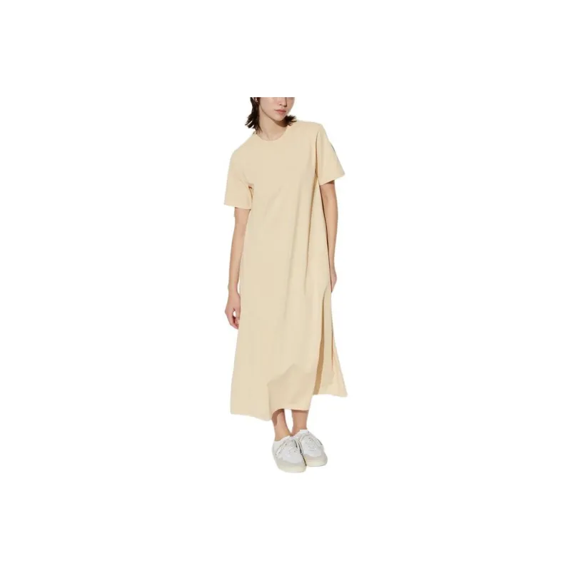 UNIQLO Short-Sleeved Dresses Women's Light Beige-0