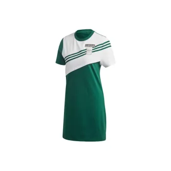 Adidas Short Sleeved Dresses Women's Green/White Color