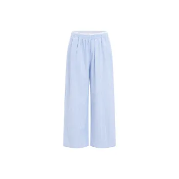 Ariseism Casual Pants Women's Blue White Stripes