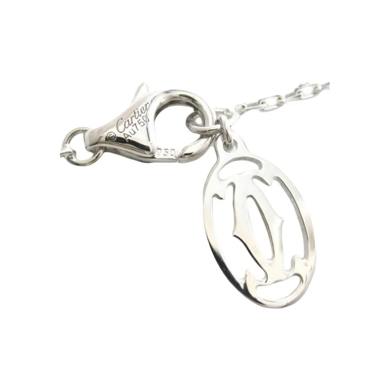 Cartier 2010s Large 18K White Gold D'Amour Diamond Pendant Necklace-2