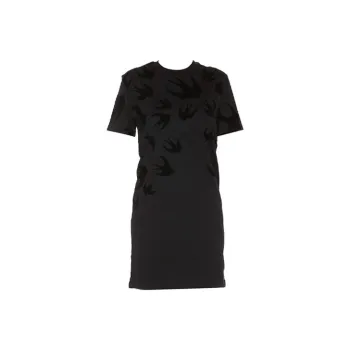 Alexander McQueen Short Sleeved Dress Women's Black