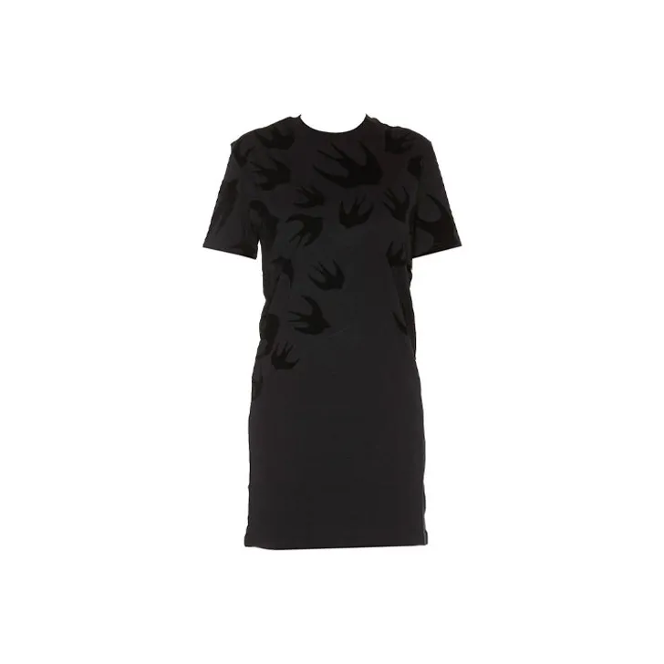 Alexander McQueen Short Sleeved Dress Women's Black-0