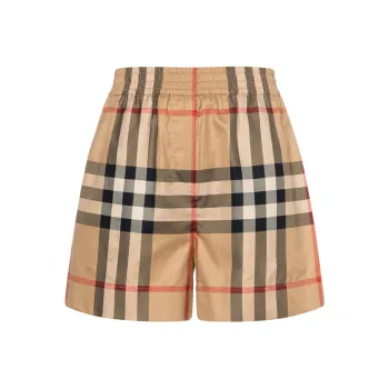 Burberry Check Shorts Shorts Archive Beige