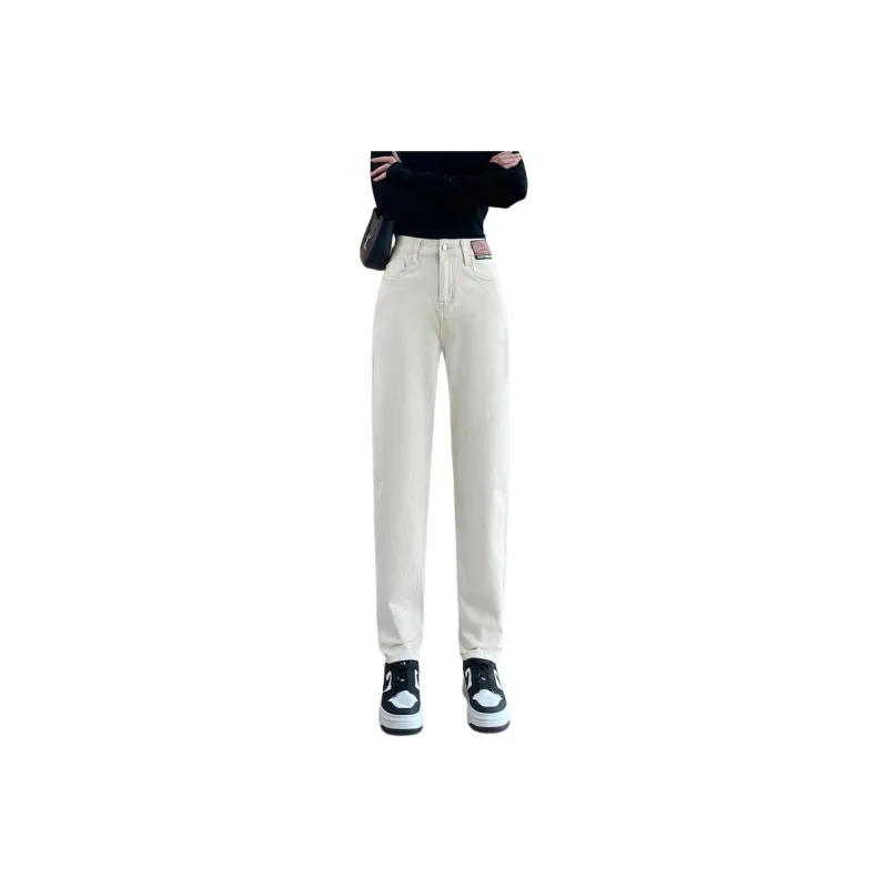 SITOL Jeans Women's Beige Apricot-0