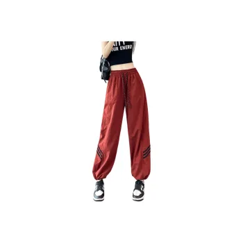 Oudifu Casual Pants Women's Red