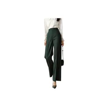 Late White Casual Pants Women's Dark Green