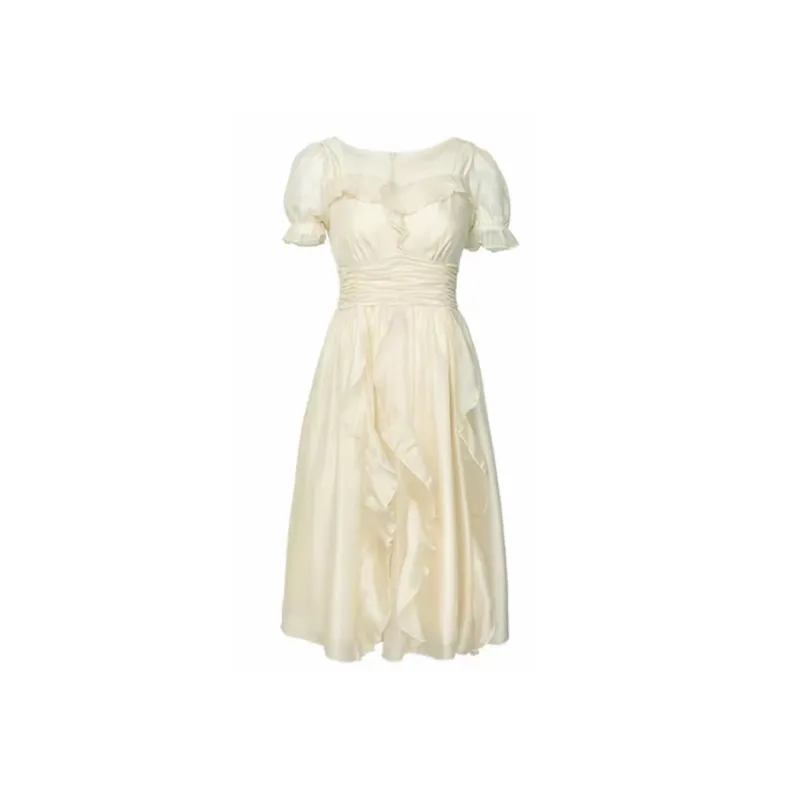 PAVLISOVA Long Sleeved Dress Women's Apricot-4