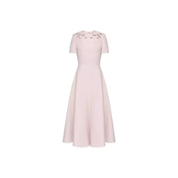 Valentino Garavani Short-Sleeved Flared Midi Dress