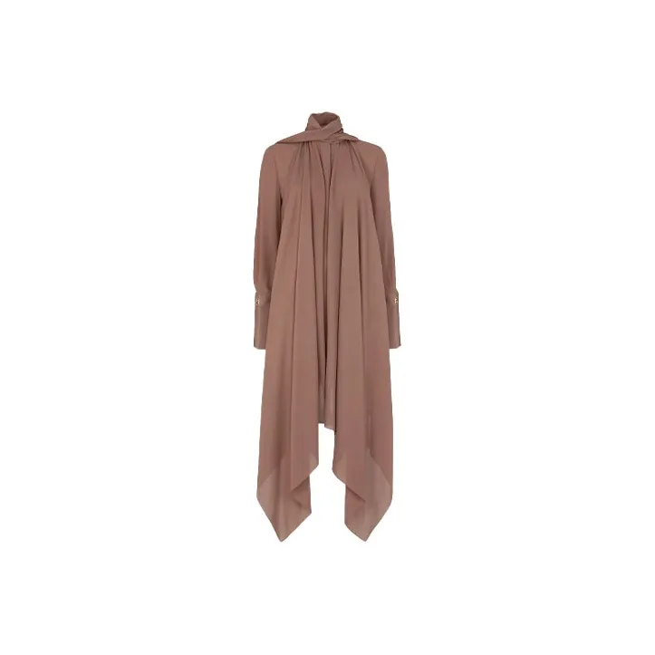 FENDI Long-Sleeved Dresses Women's Pink Brown-0