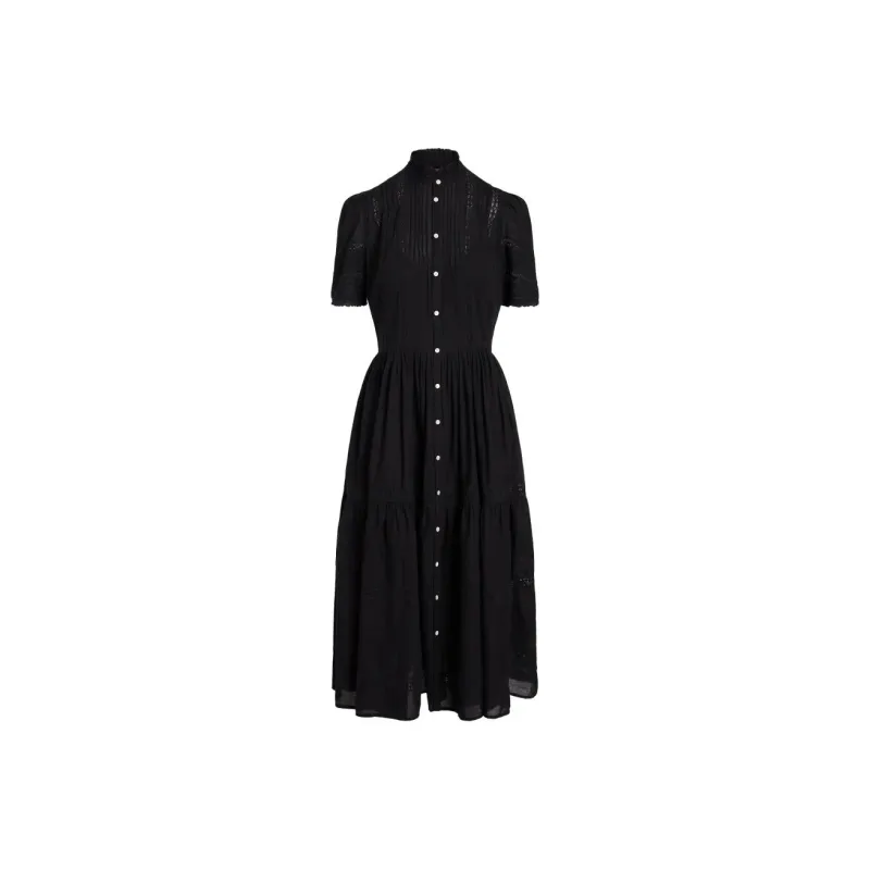 Polo Ralph Lauren Lace trim Cotton Midi Dress-0