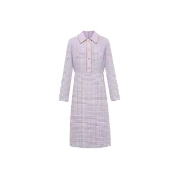 BBLLUUEE Long Sleeved Dresses Women's Mist Purple