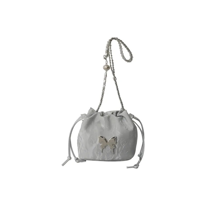 Single Warehouse PU Shoulder Bag Women's White/Silver/Pink/Blue/Black-5