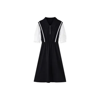 BASIC HOUSE Short-Sleeved Dresses Women's Black