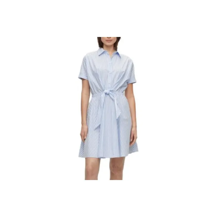 HUGO BOSS Short Sleeved Dress Women's Light Blue-0