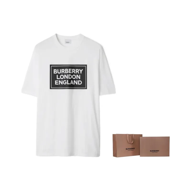 Burberry Ellison Logo Print T shirt-4