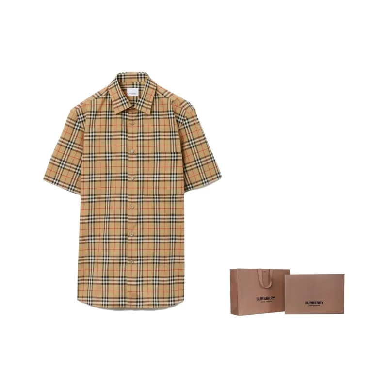 Burberry Nova Check Pattern Cotton Shirt-7