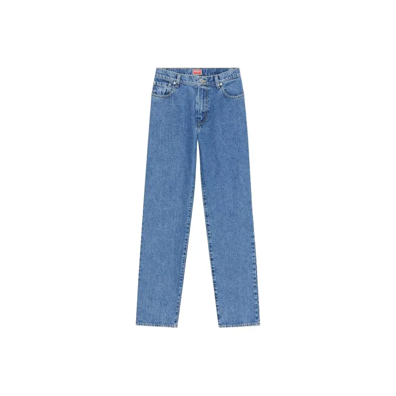 KENZO Logo Patch Straight Leg Jeans-0