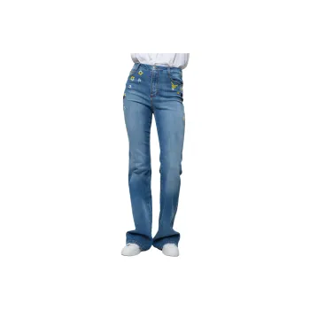 ERMANNO SCERVINO Embroidered Flared Leg Jeans