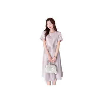 Tonlion Short-Sleeved Dresses Women's Light Peach Pink