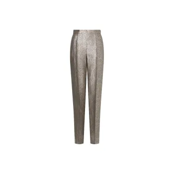 EMPORIO ARMANI Camouflage Jacquard Linen Blend Trousers