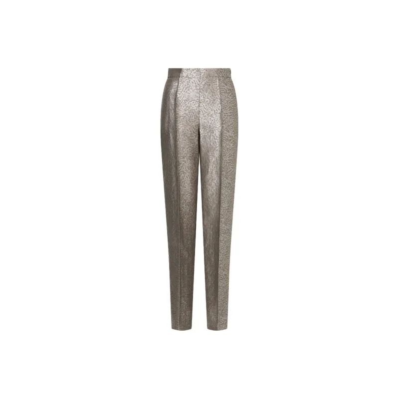 EMPORIO ARMANI Camouflage Jacquard Linen Blend Trousers-0