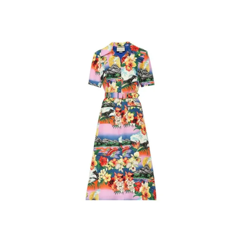 GUCCI SS18 Short-Sleeved Dresses Women's Multicolor-0