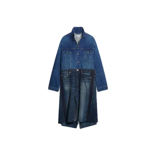 Balenciaga FW21 Long Sleeved Dresses Women's Blue