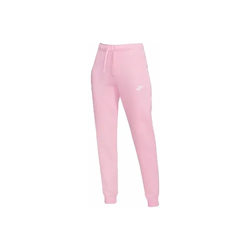 Nike Sportswear Women's Club Fleece Jogger Pants Med Soft Pink/White