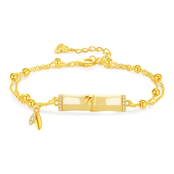 Lao Feng Xiang Hetian Jade Bracelets Pale Greenish White Jade Women's