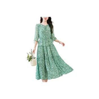 To The West Long Sleeved Dresses Women's Green