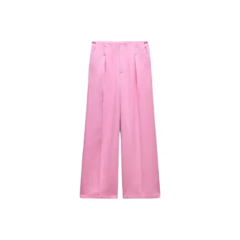 ZARA Casual Pants Women's Light Pink Red