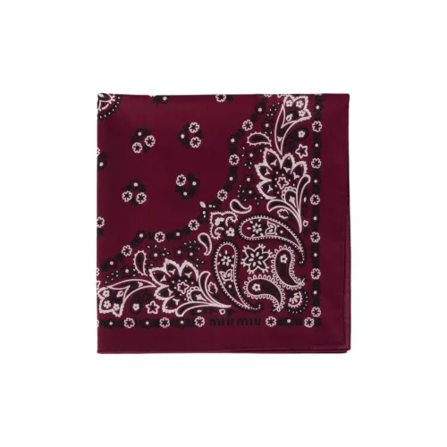 MIU MIU Recycled Polyester Knit Scarves Women's Red
