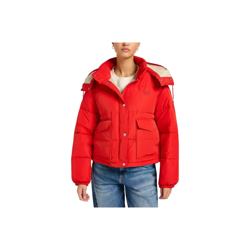 Lee Puffer Jacket Women's True Red-0