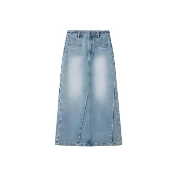 PSALTER Denim Long Skirts Women's Slate Blue