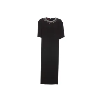 GUCCI Embellished Crewneck Midi Dress