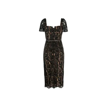 Self portrait Floral Lace Midi Dress
