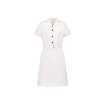 DIOR FW24 Short Sleeved Dress Women's White
