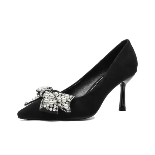 City Camel Slim Heel High Heels Women's Black