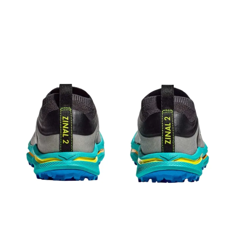 HOKA ONE ONE Zinal 2 Breathable Mid Top Running Shoes Women's Black Green-5