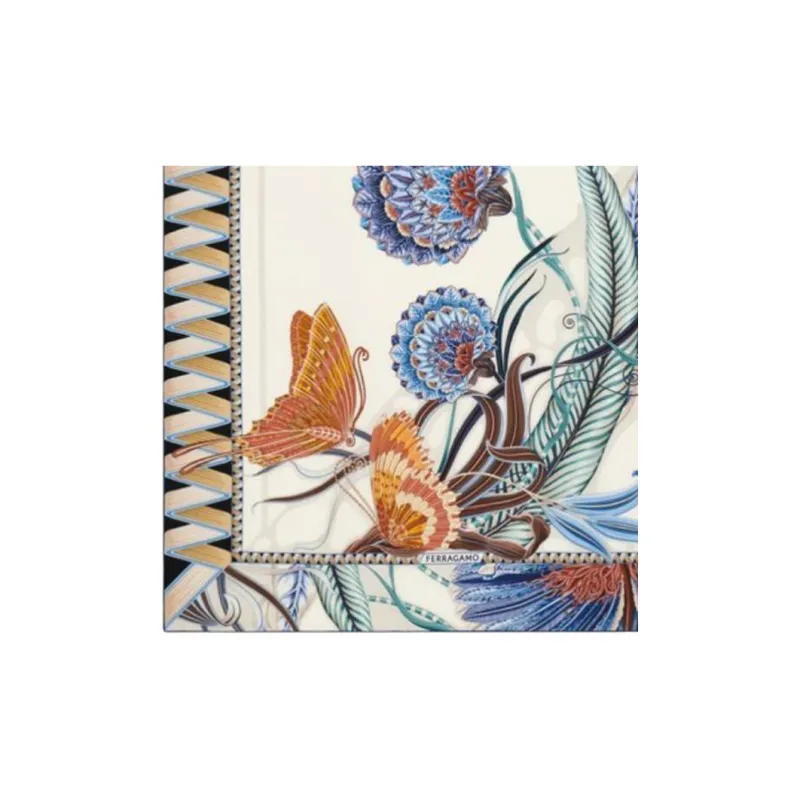 Ferragamo Graphic print Silk Scarf-1