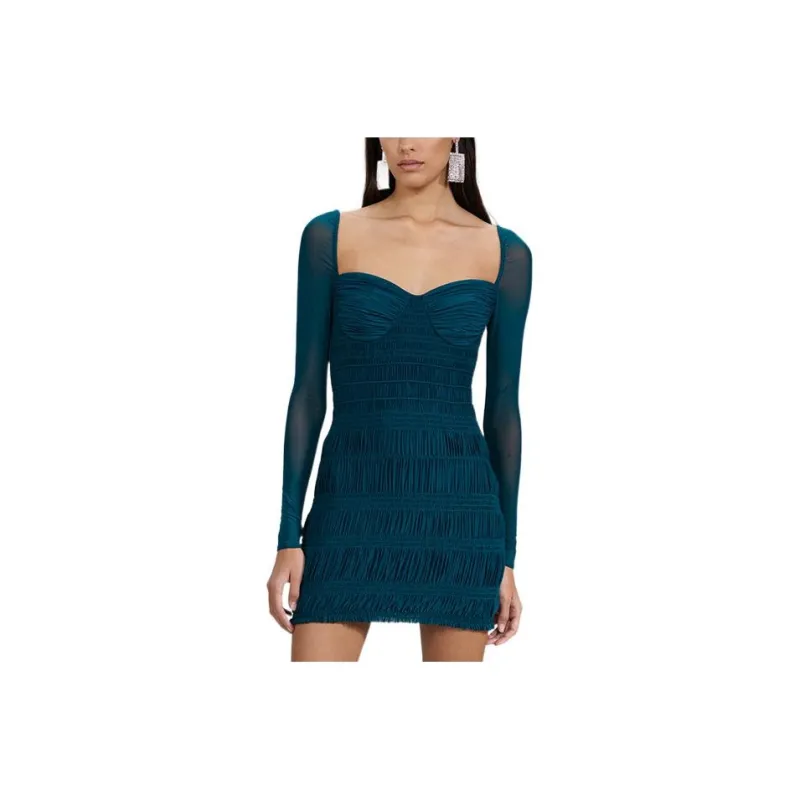 Self portrait Long Sleeved Dresses Women's Graphite Blue-0